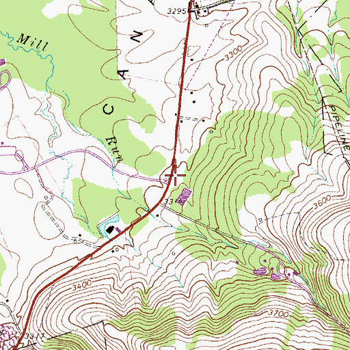Topographic Map of Buena (historical), WV