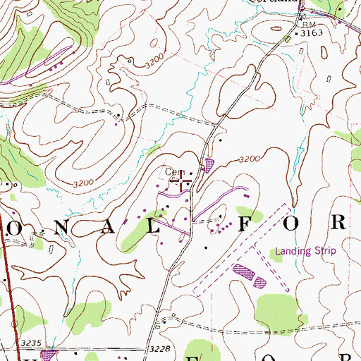 Topographic Map of Cortland Cemetery, WV