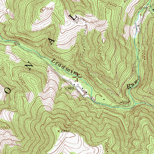 Topographic Map of Evans Mill (historical), WV
