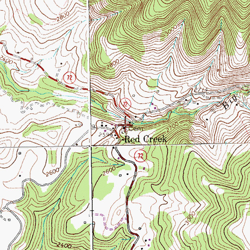 Topographic Map of Flanagan Hill Church, WV
