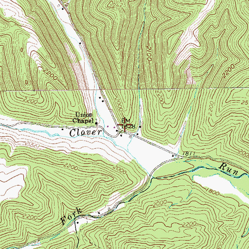 Topographic Map of Harper Schoolhouse (historical), WV