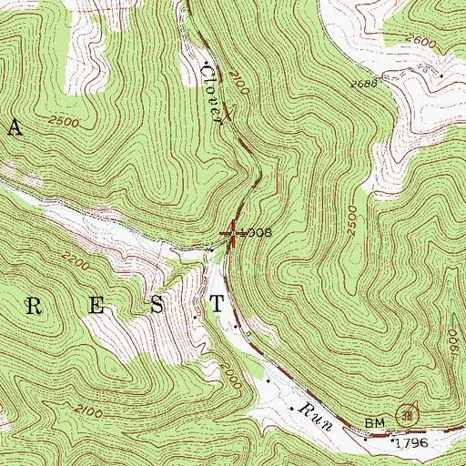 Topographic Map of Hobson (historical), WV