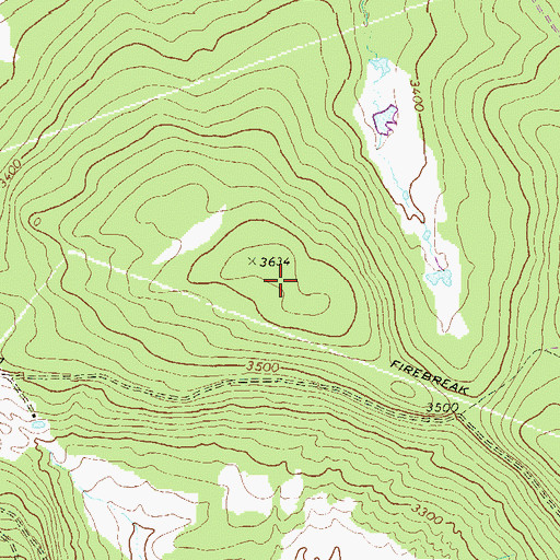 Topographic Map of Ice House Rocks, WV