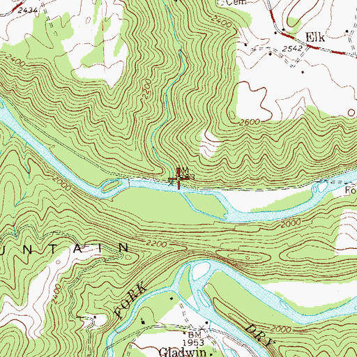 Topographic Map of Mill Run (historical), WV