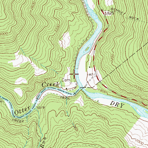 Topographic Map of Red Run Station (historical), WV