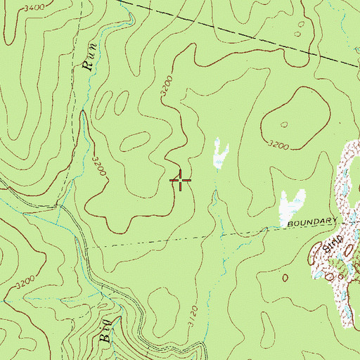 Topographic Map of Tucker County, WV