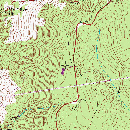 Topographic Map of Tucker County High School, WV