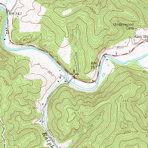 Topographic Map of Allen School (historical), WV