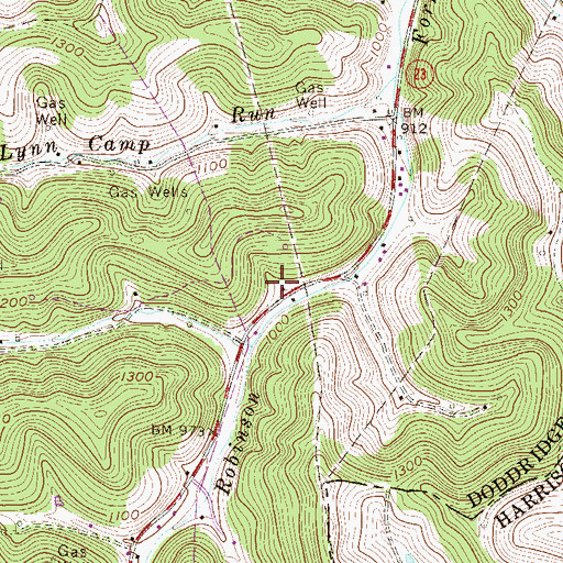 Topographic Map of Caton School (historical), WV