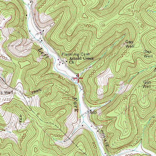 Topographic Map of Gain School (historical), WV