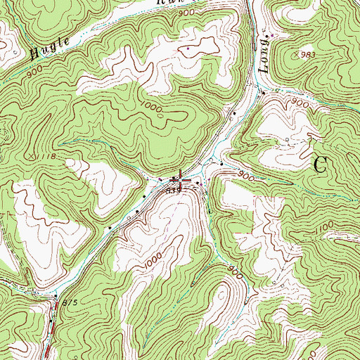 Topographic Map of Harris School (historical), WV