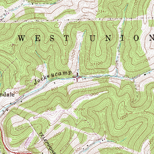 Topographic Map of Jockeycamp Run School (historical), WV