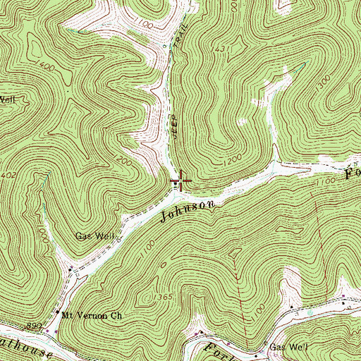 Topographic Map of Johnson Fork School (historical), WV