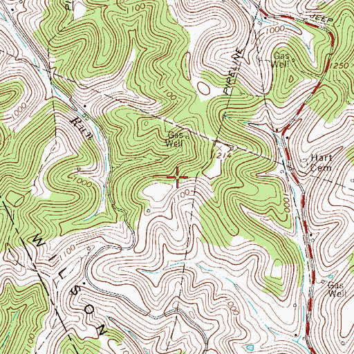 Topographic Map of Leggett School (historical), WV