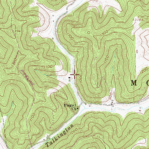 Topographic Map of Lower Beverlin Fork School (historical), WV