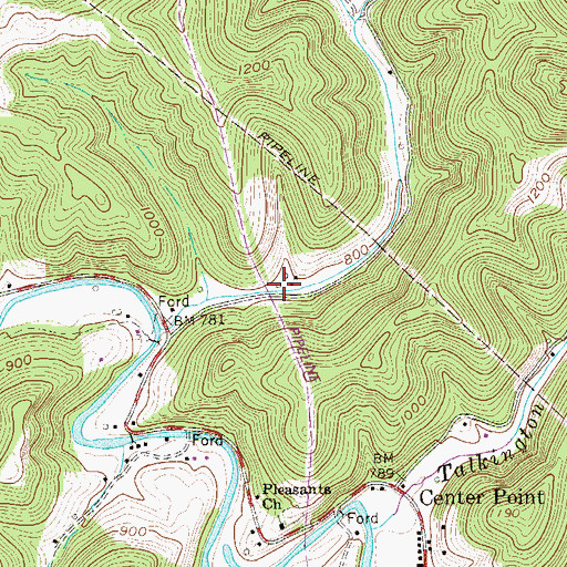 Topographic Map of Lower Franks Run School (historical), WV