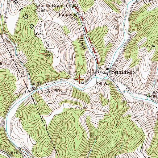 Topographic Map of Lower Run School (historical), WV
