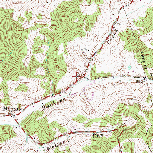 Topographic Map of Lowther School (historical), WV