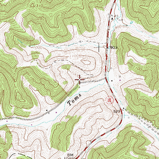 Topographic Map of Maxwell School (historical), WV