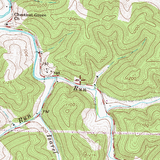 Topographic Map of McMillen School (historical), WV