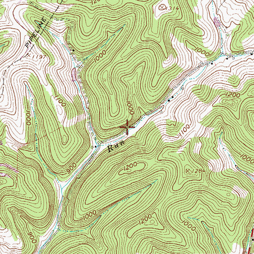 Topographic Map of Piggin Run School (historical), WV