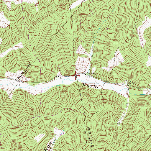 Topographic Map of Pike Fork Church (historical), WV