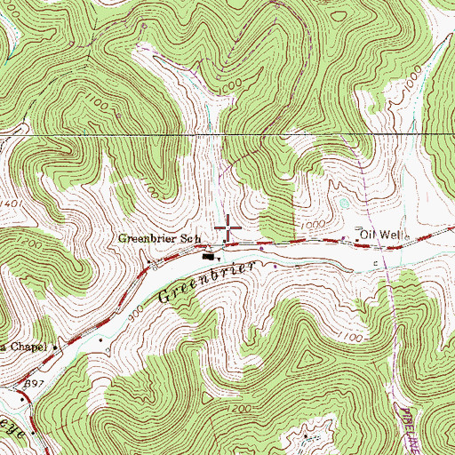 Topographic Map of Randolph School (historical), WV
