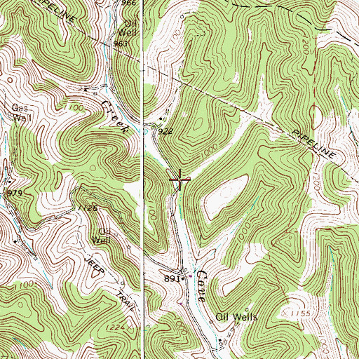 Topographic Map of Rodas School (historical), WV