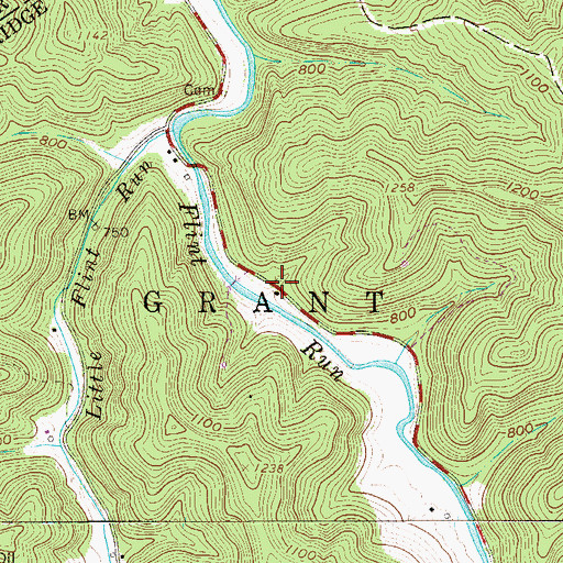 Topographic Map of Shadeland School (historical), WV