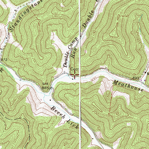 Topographic Map of Snider Cemetery, WV