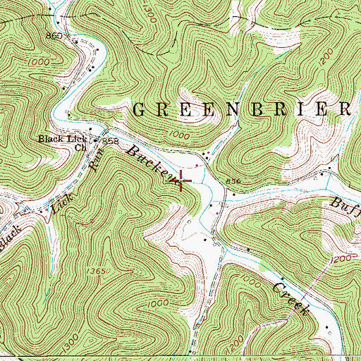 Topographic Map of Trough School (historical), WV