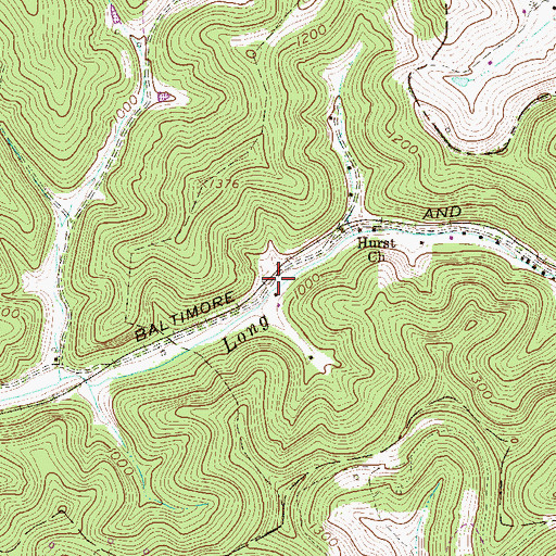 Topographic Map of Upper Long Run School (historical), WV