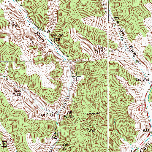 Topographic Map of Upper Rush Run School (historical), WV
