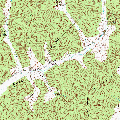 Topographic Map of Upper Sycamore School (historical), WV