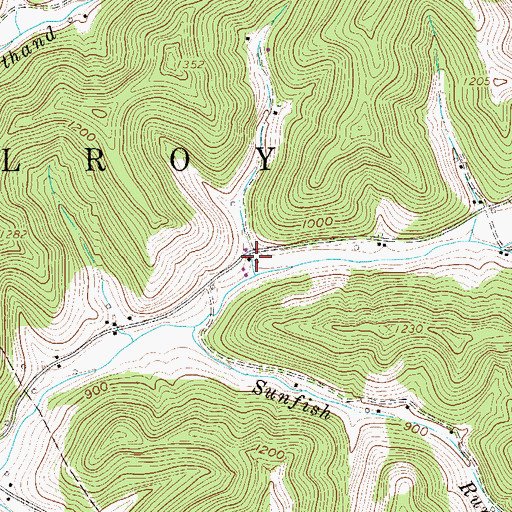 Topographic Map of Oakland School (historical), WV