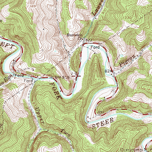 Topographic Map of Laurel Run School (historical), WV