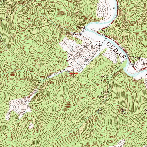 Topographic Map of Leatherbark School (historical), WV
