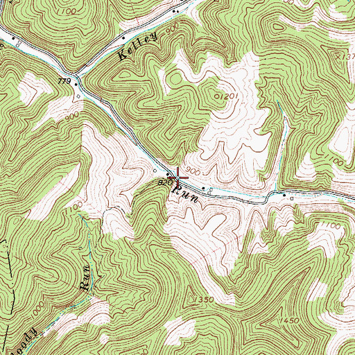 Topographic Map of Let (historical), WV