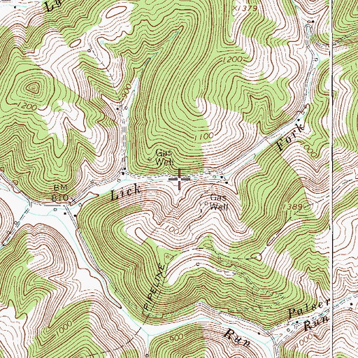 Topographic Map of Lick Fork School (historical), WV