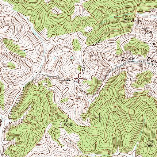 Topographic Map of Lick Run School (historical), WV