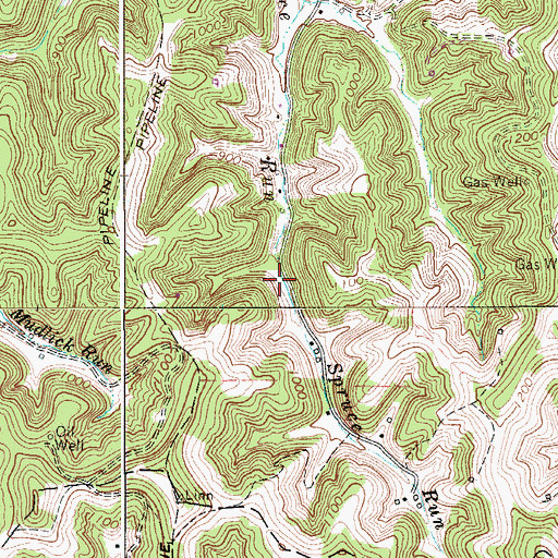 Topographic Map of Sugar Grove School (historical), WV