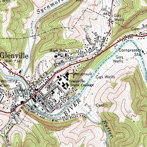 Topographic Map of Tank Hill, WV