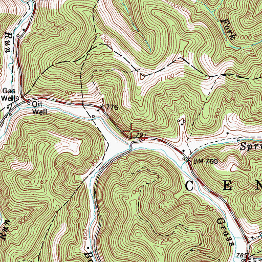 Topographic Map of Walnut Grove School (historical), WV