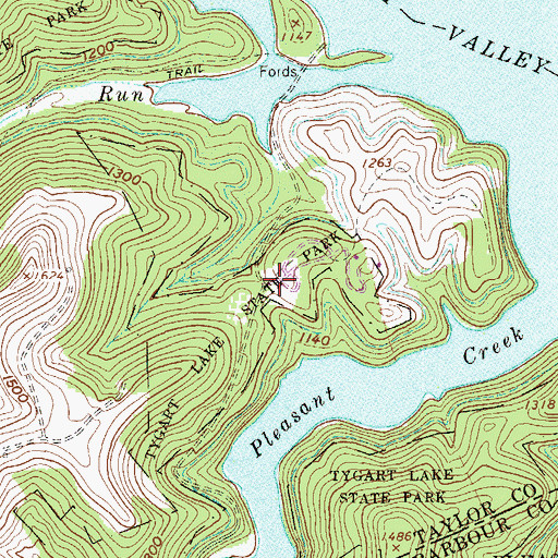 Topographic Map of Bartlett School (historical), WV