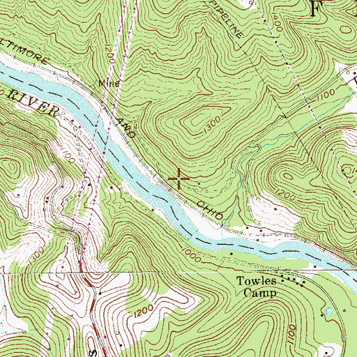 Topographic Map of Coffman Station (historical), WV
