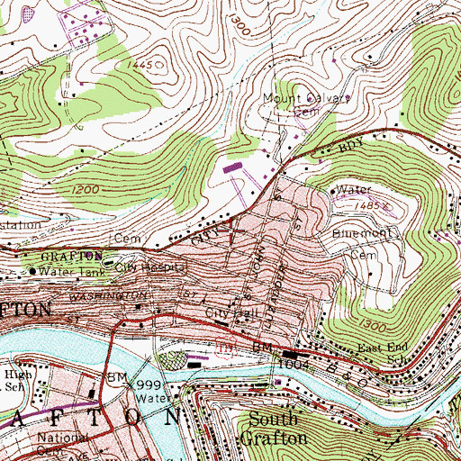 Topographic Map of First Grace Brethren Church, WV