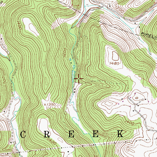 Topographic Map of Harmony Grove School (historical), WV