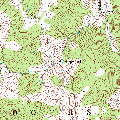 Topographic Map of Hepzibah Elementary School, WV