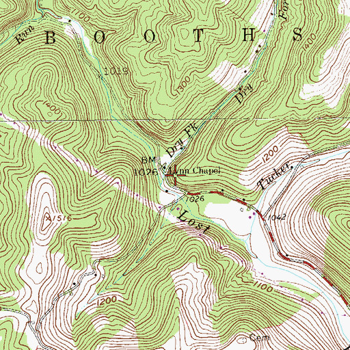 Topographic Map of Lynn School (historical), WV
