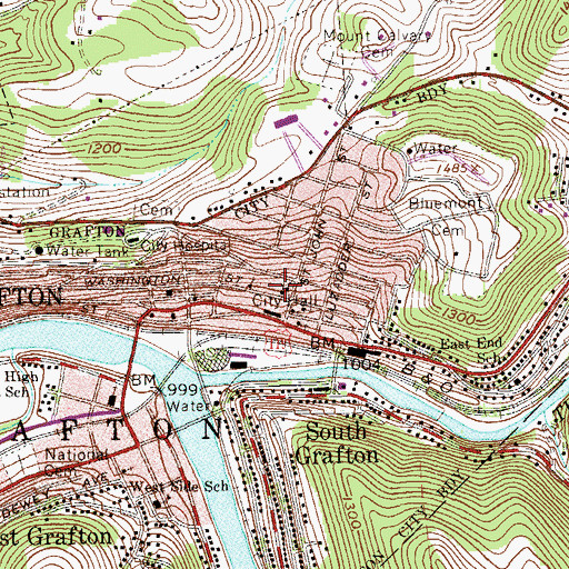 Topographic Map of Saint Augustine Catholic Church, WV